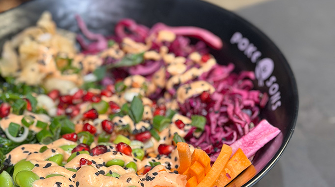 lækre poke bowls fra Poke & Sons i Lyngby